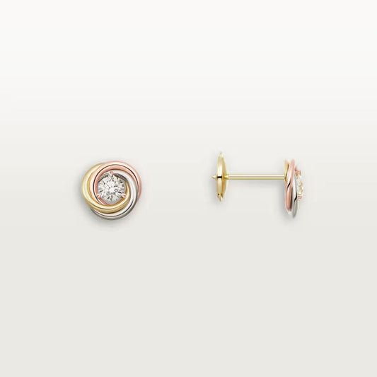 [Lumi Jewelery]TRINITY STUD DIAMOND EARRINGS