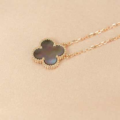 [Lumi Jewellery]CLOVER 15MM  GRAY MOTHER OF PEARL NECKLACE