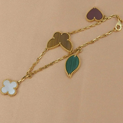[Lumi Jewellery]LUCKY SPRING 5 MOTIF GOLD BRACELET