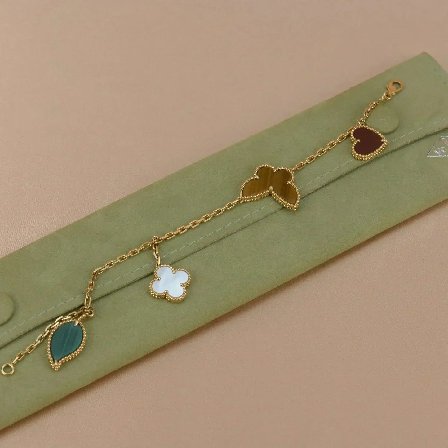 [Lumi Jewellery]LUCKY SPRING 5 MOTIF GOLD BRACELET