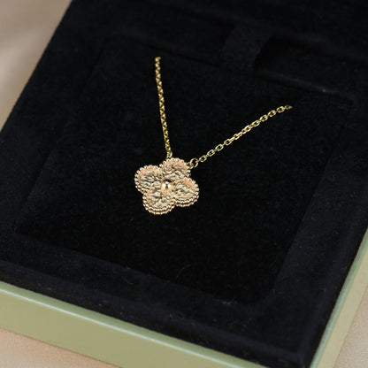 [Lumi Jewellery]CLOVER 15MM  BRONZING NECKLACE