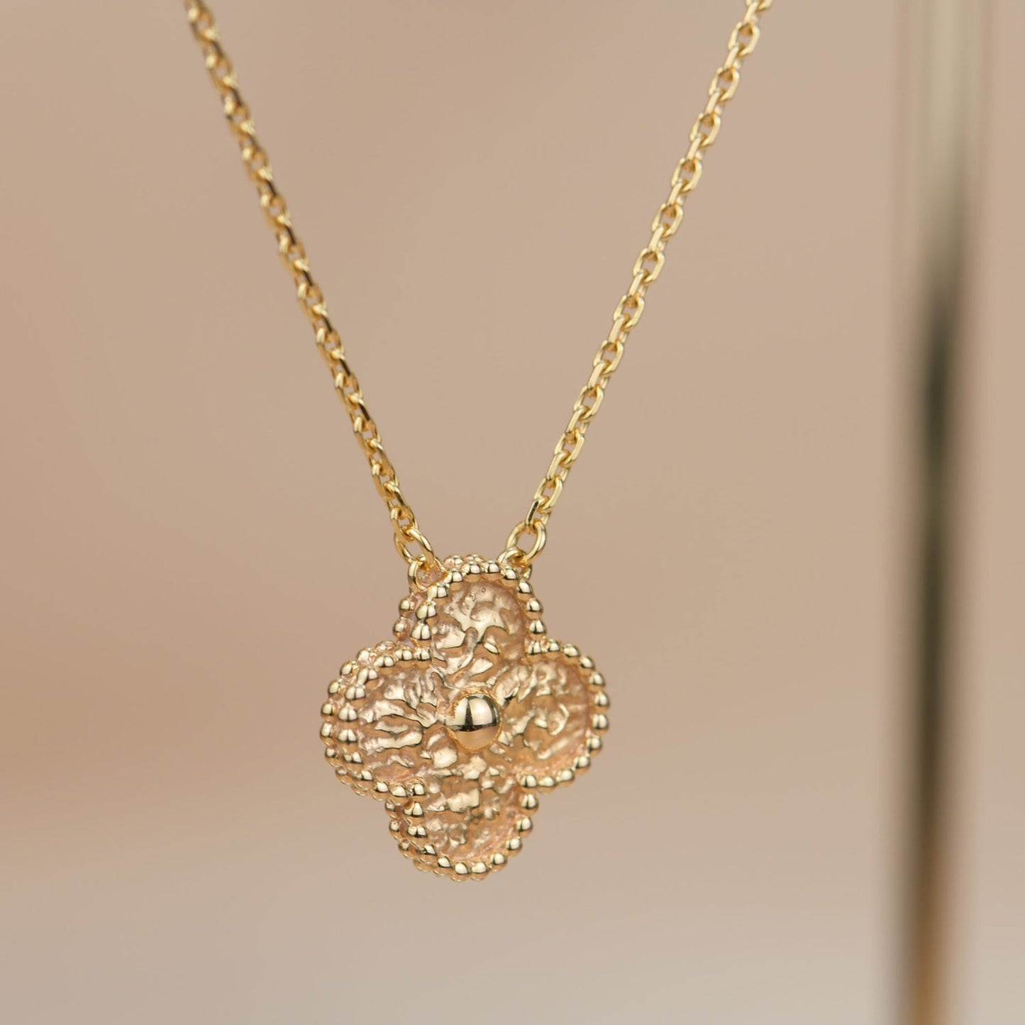 [Lumi Jewellery]CLOVER 15MM  BRONZING NECKLACE