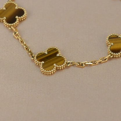 [Lumi Jewellery] CLOVER 5 MOTIFS TIGER EYE BRACELET COLLECTION