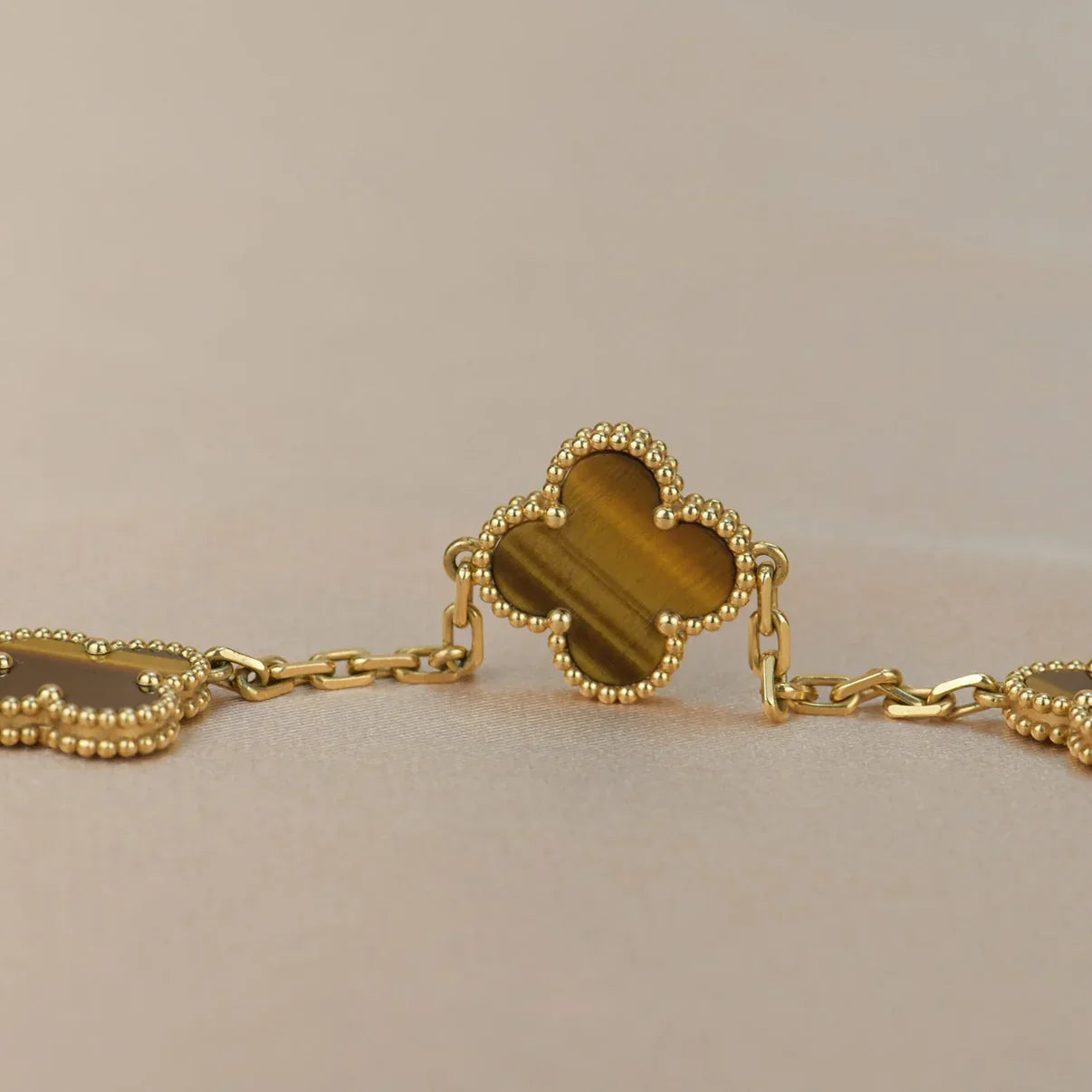 [Lumi Jewellery] CLOVER 5 MOTIFS TIGER EYE BRACELET COLLECTION