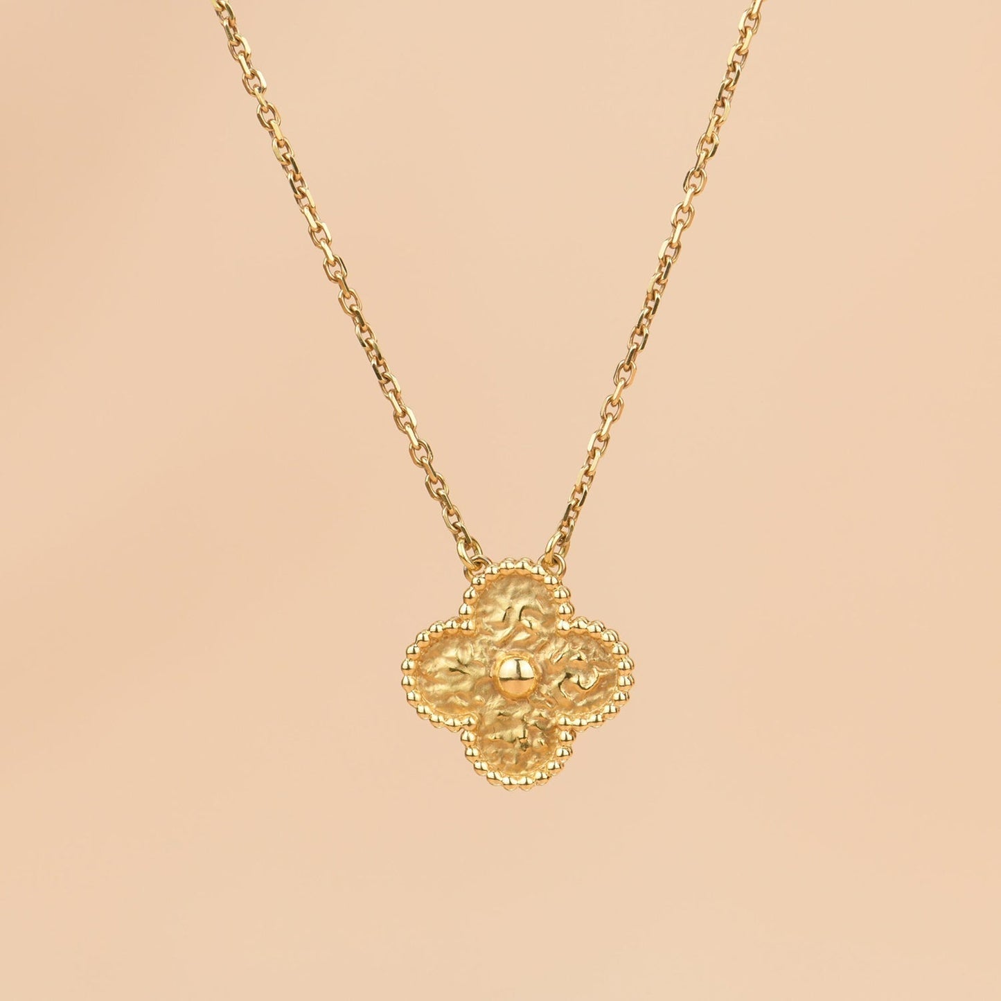 [Lumi Jewellery]CLOVER 15MM  BRONZING NECKLACE