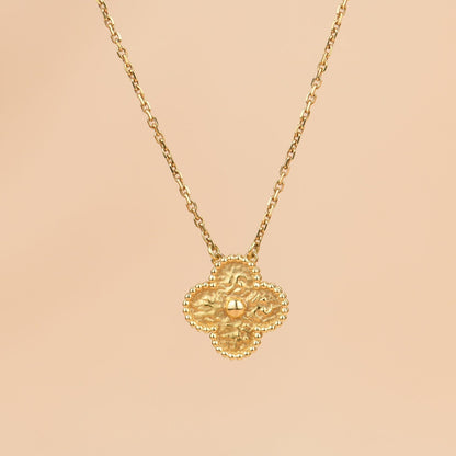[Lumi Jewellery]CLOVER 15MM  BRONZING NECKLACE