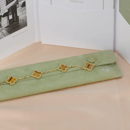 [Lumi Jewellery] CLOVER 5 MOTIFS TIGER EYE BRACELET COLLECTION