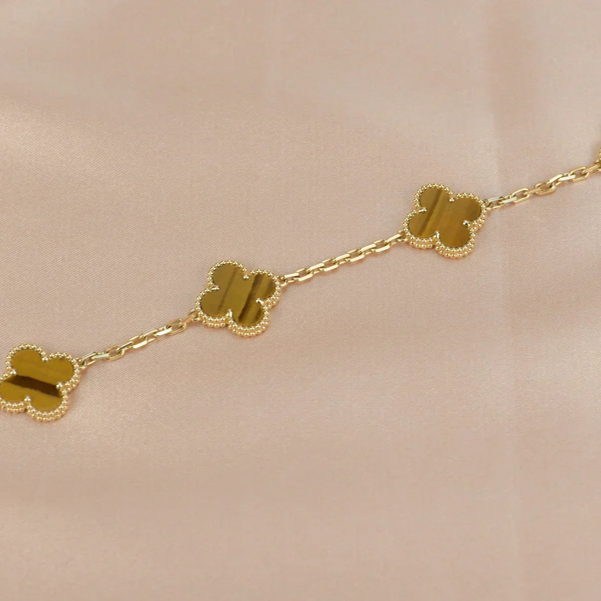 [Lumi Jewellery] CLOVER 5 MOTIFS TIGER EYE BRACELET COLLECTION