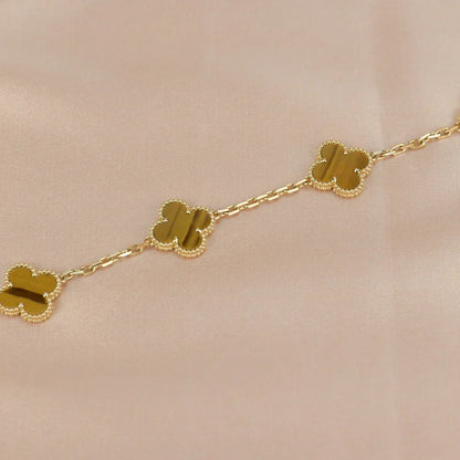 [Lumi Jewellery] CLOVER 5 MOTIFS TIGER EYE BRACELET COLLECTION