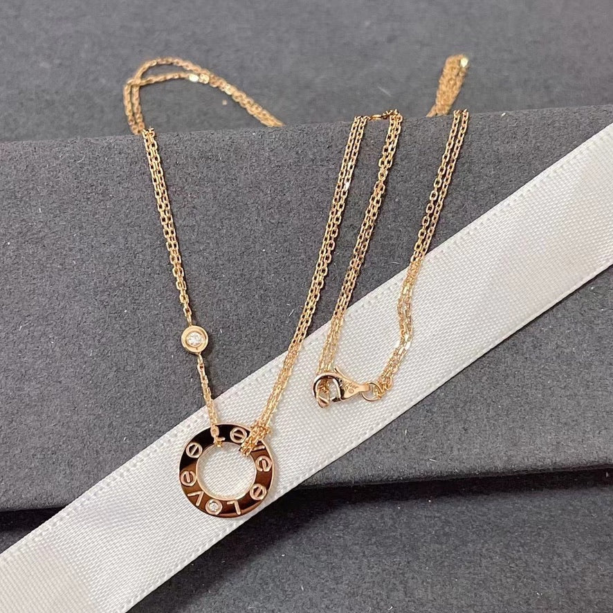 [Lumi Jewellery]LOVE NECKLACE 16MM 2 DIAMONDS