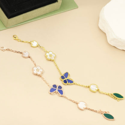[Lumi Jewellery]LUCKY SPRING BUTTERFLY 5 MOTIF BRACELET
