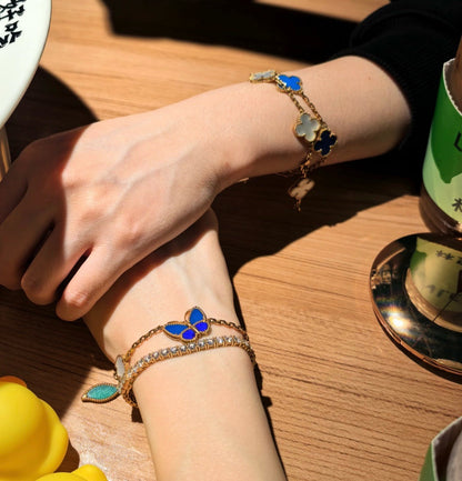 [Lumi Jewellery]LUCKY SPRING BUTTERFLY 5 MOTIF BRACELET