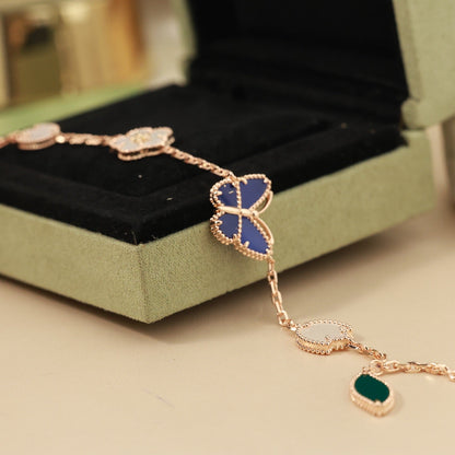 [Lumi Jewellery]LUCKY SPRING BUTTERFLY 5 MOTIF BRACELET