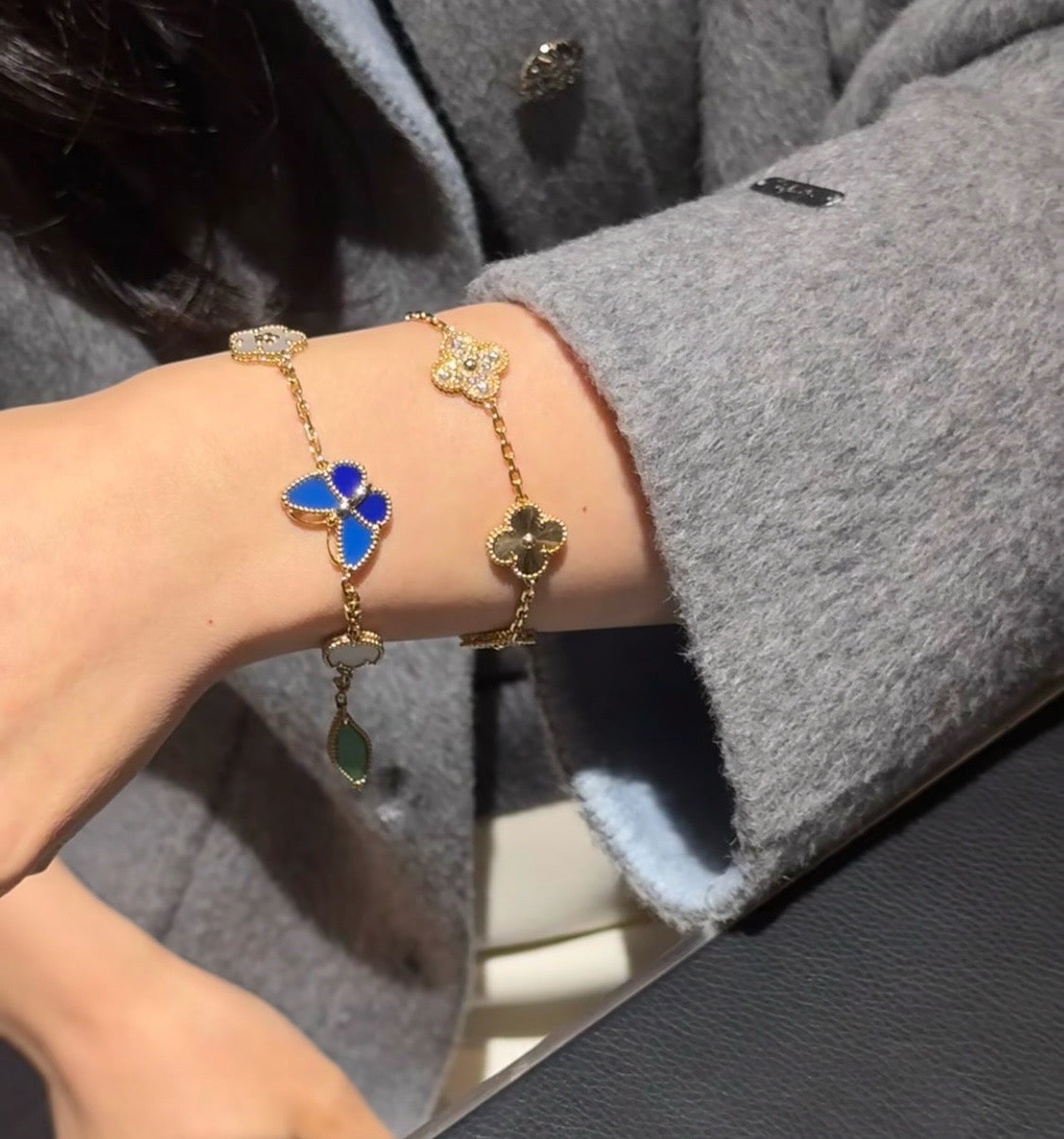 [Lumi Jewellery]LUCKY SPRING BUTTERFLY 5 MOTIF BRACELET