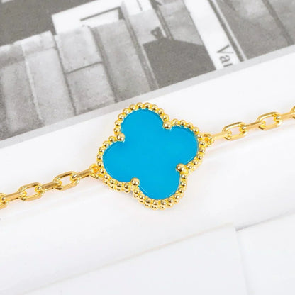 [Lumi Jewellery] CLOVER 5 MOTIF TURQUOISE BRACELET COLLECTION