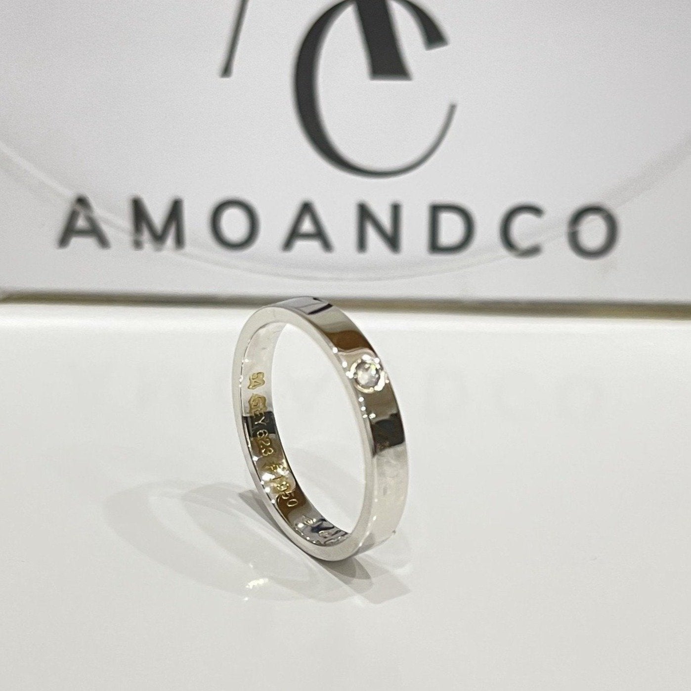 [Lumi Jewellery]LOVE RING 4MM 1 DIAMOND