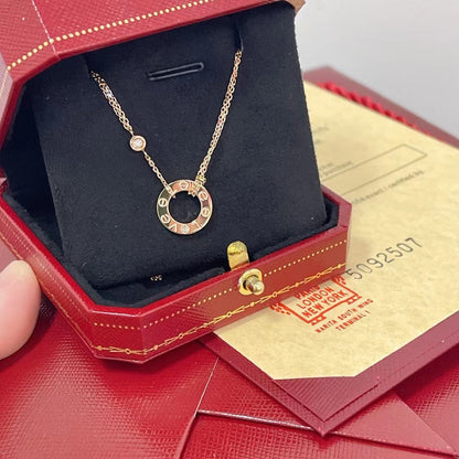 [Lumi Jewellery]LOVE NECKLACE 16MM 2 DIAMONDS