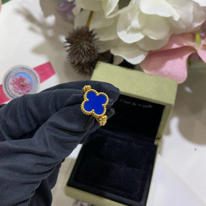 [Lumi Jewellery]CLOVER RIVERSIBLE BLUE AGATE RING