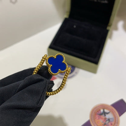 [Lumi Jewellery]CLOVER RIVERSIBLE BLUE AGATE RING