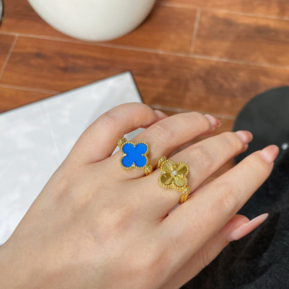 [Lumi Jewellery]CLOVER RIVERSIBLE BLUE AGATE RING