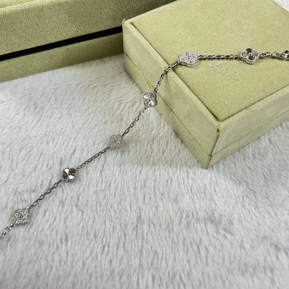 [Lumi Jewellery]CLOVER 6 MOTIF DIAMOND LASER BRACELET
