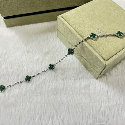 [Lumi Jewellery]CLOVER 6 MOTIF MALACHITE BRACELET