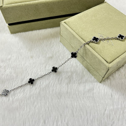 [Lumi Jewellery]CLOVER 6 MOTIF  ONYXS BRACELET