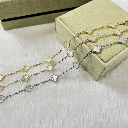 [Lumi Jewellery]CLOVER 6 MOTIF WHITE MOP BRACELET