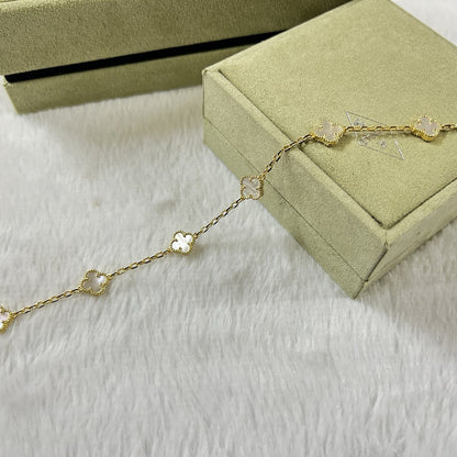 [Lumi Jewellery]CLOVER 6 MOTIF WHITE MOP BRACELET