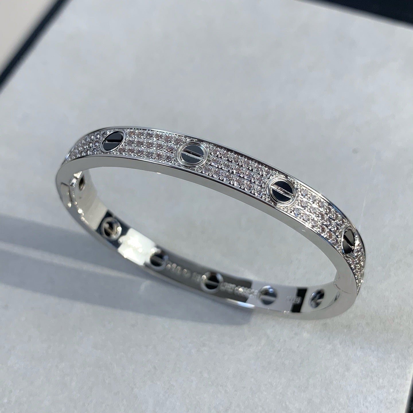 [Lumi Jewellery]LOVE BRACELET 6.1MM DIAMOND-PAVED CERAMIC