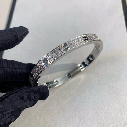 [Lumi Jewellery]LOVE BRACELET 6.1MM DIAMOND-PAVED CERAMIC