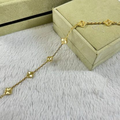 [Lumi Jewellery]CLOVER 6 MOTIF DIAMOND BRACELET