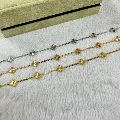 [Lumi Jewellery]CLOVER 6 MOTIF DIAMOND BRACELET