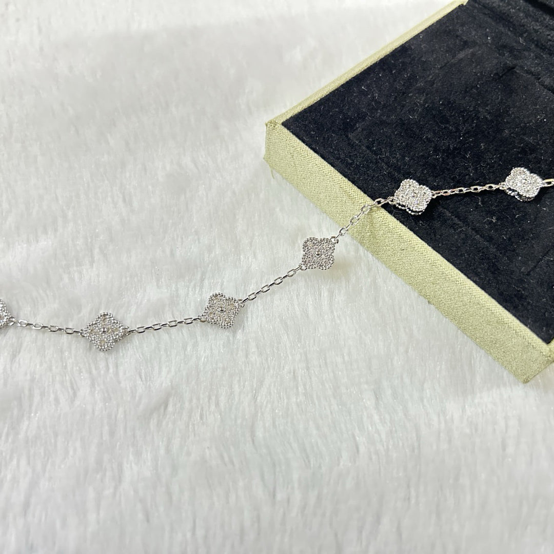 [Lumi Jewellery]CLOVER 6 MOTIF DIAMOND BRACELET
