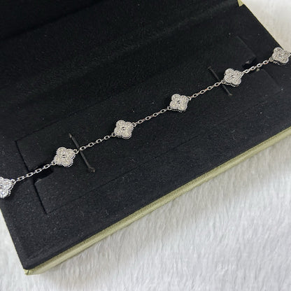 [Lumi Jewellery]CLOVER 6 MOTIF DIAMOND BRACELET