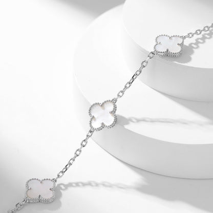 [Lumi Jewellery]CLOVER 10 MOTIFS WHITE MOTHER OF PEARL NECKLACE