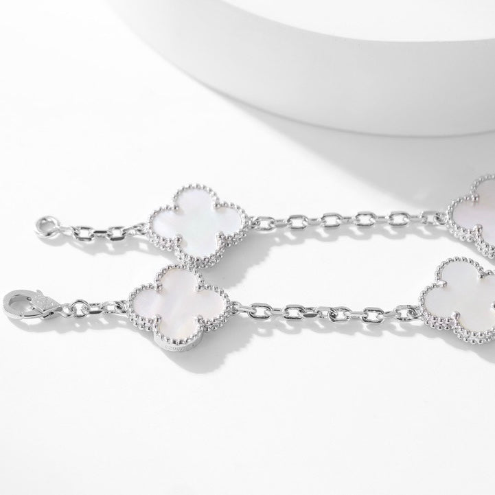 [Lumi Jewellery]CLOVER 10 MOTIFS WHITE MOTHER OF PEARL NECKLACE