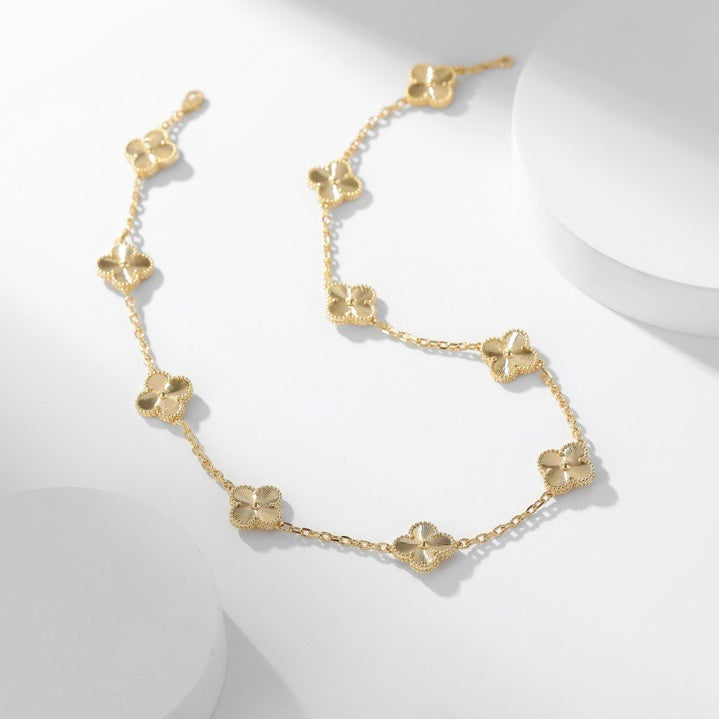 [Lumi Jewellery]CLOVER 10 MOTIFS LASER NECKLACE
