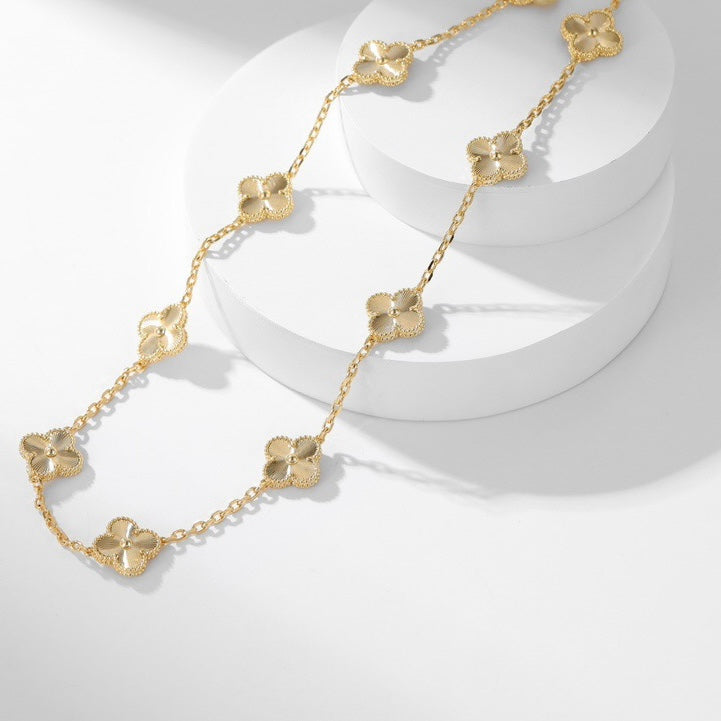 [Lumi Jewellery]CLOVER 10 MOTIFS LASER NECKLACE