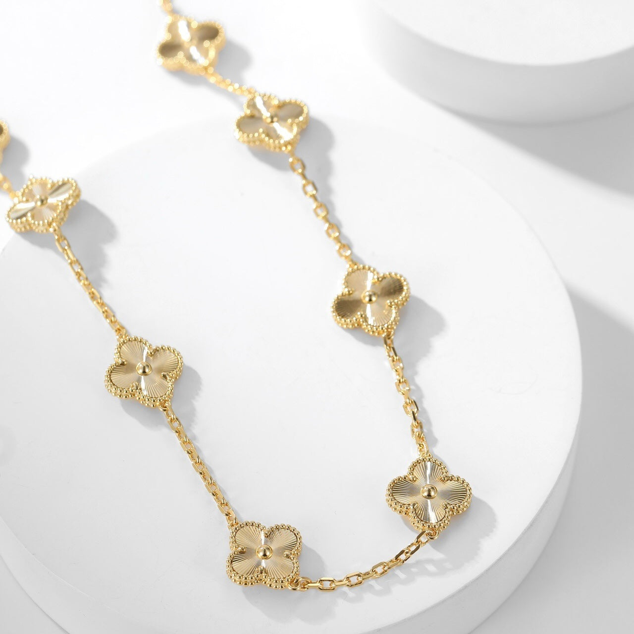[Lumi Jewellery]CLOVER 10 MOTIFS LASER NECKLACE