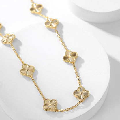 [Lumi Jewellery]CLOVER 10 MOTIFS LASER NECKLACE