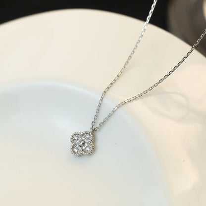 [Lumi Jewellery]CLOVER MINI 9.5MM PENDANT DIAMOND NECKLACE