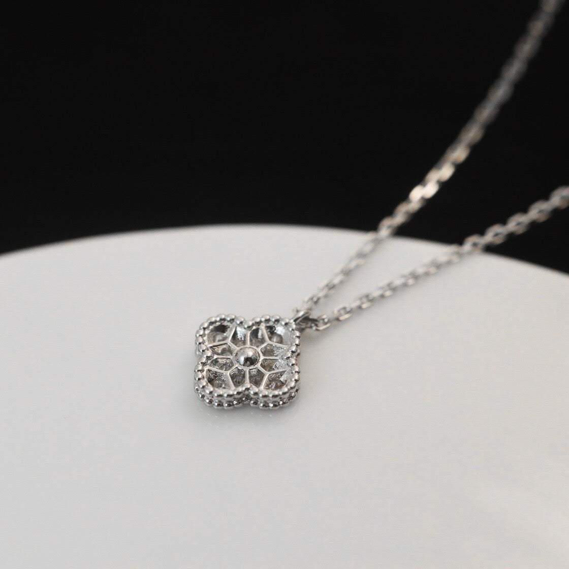 [Lumi Jewellery]CLOVER MINI 9.5MM PENDANT DIAMOND NECKLACE