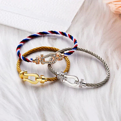[Lumi Jewellery]FORCE LARGE HORSESHOE NO DIAMOND BRACELET GOLD