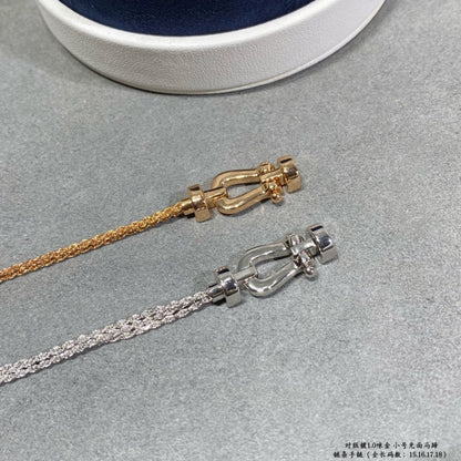 [Lumi Jewellery]FORCE SMALL HORSESHOE  DIAMOND CHAIN ROPE BRACELET