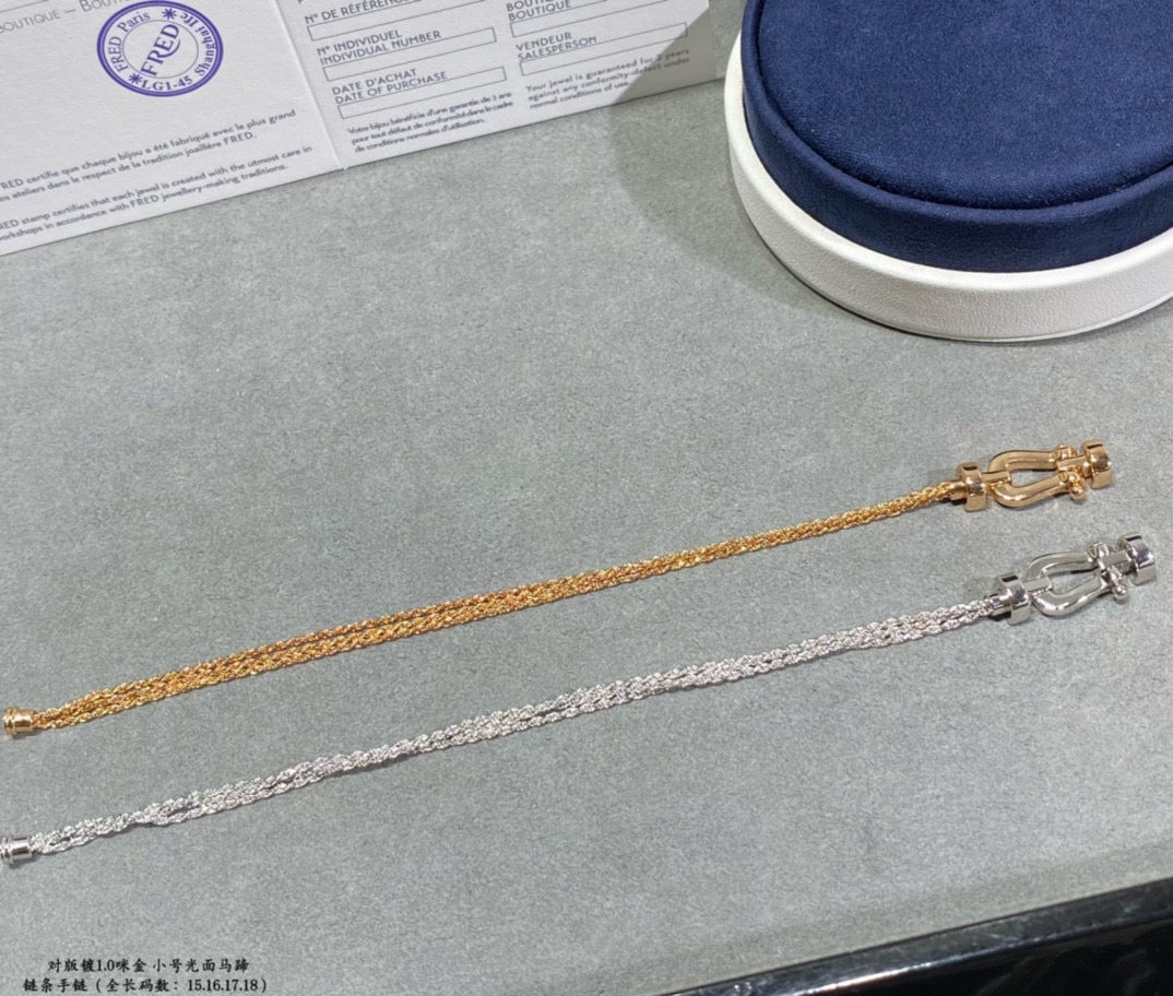 [Lumi Jewellery]FORCE SMALL HORSESHOE  DIAMOND CHAIN ROPE BRACELET
