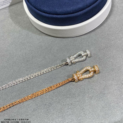 [Lumi Jewellery]FORCE SMALL HORSESHOE  DIAMOND CHAIN ROPE BRACELET