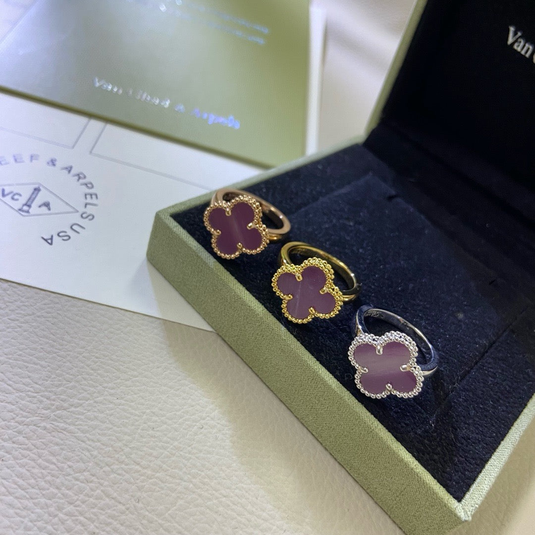 [Lumi Jewellery]CLOVER  PURPLE VIOLET RING