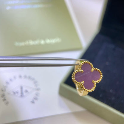 [Lumi Jewellery]CLOVER  PURPLE VIOLET RING