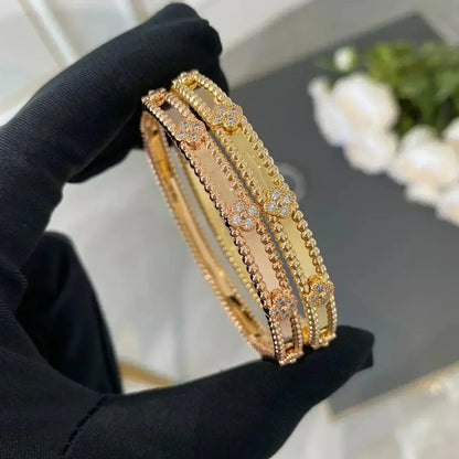[Lumi Jewellery]CLOVER BRACELET 4MM DIAMONDS